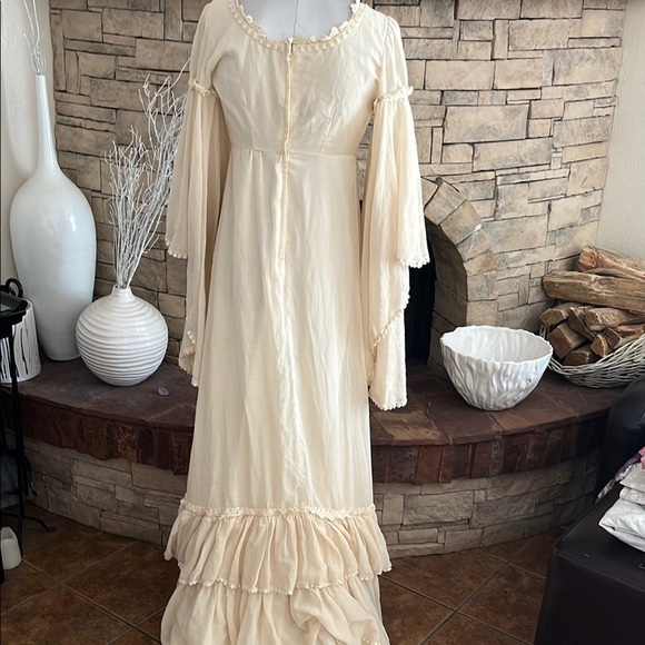 Vintage Lace Eyelet Ivory Wedding Dress The Gibson Girl Tazana California - Picture 6 of 9